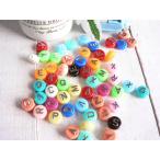 Yahoo! Yahoo!ショッピング(ヤフー ショッピング)ビーズ　アルファベット　カラフル　丸　100個　　　＃1658