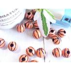 ショッピングビーズ ビーズ　バスケットボール　15個　手芸　パーツ　ハンドメイド　材料　　#1688