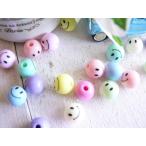  бисер Smile красочный круг модель 8mm 25 шт смайлик Nico Chan #2691