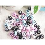 Yahoo! Yahoo!ショッピング(ヤフー ショッピング)ビーズ　ハート　100個（ #3615）  黒　星　月 　材料　ハンドメイド　