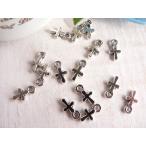  очарование Cross Mini 15 шт (#1829) 10 знак . серебряный серебряный рукоделие детали материалы ручной работы 