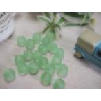 ビーズ　10mm　ガラス　薄緑　ライ�