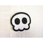 ワッペン　どくろ　アイロンワッペン　かわいい　ドクロ　ガイコツ　スカル　大　　#653