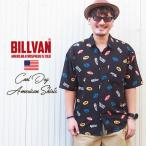 【アメカジ夏のバーゲンセール】BILLVAN・アメカジロゴ接触冷感・総柄シャツ・アロハシャツ アメカジ ビルバン