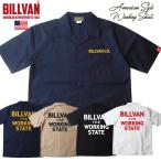 BILLVAN 高密度ツイル バックプリント ワークシャツ アメカジ メンズ シャツ