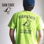 SIGN STATE ヘビーボディ Cool Gulls バックプリント Tシャツ サインステート アメカジ サーフ メンズ アメカジ