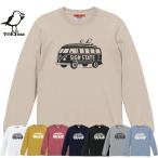 【冬物クリアランス】SIGN STATE サインステイト On the Gulls バス プリント 長袖Tシャツ ロンT サインステート アメカジ サーフ メンズ アメカジ