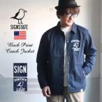 SIGN STATE サインステイト TCウェザークロス SIGN プリント コーチジャケット メンズ アメカジ