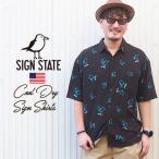 ショッピングアロハシャツ SIGN STATE・CoolGulls接触冷感・総柄シャツ・アロハシャツ サインステート