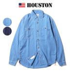 HOUSTON ヒューストン 41260 インディゴウォバッシュ ガチャポケ付きワークシャツ アメカジ
