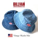 ハット BILLVAN ダイヤロゴ ワッペン ヴィンテージ デニムバケットハット メンズ アメカジ