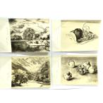  retro * открытка с видом Hasegawa . новое время выставка 7 листов 