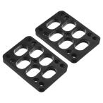 PATIKIL 3/8" скейтборд подъемник накладка 2 штук входит PU производства 3x2" скейтборд подъемник накладка угол имеется Wedge амортизаторы накладка чёрный 