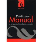 Publication Manual of the American Psychological Association Ame