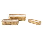 日用品 生活雑貨 バンブー編みレクタングルバスケット 大中小3個セット ゴールド ttf-720gd