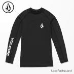 ボルコム メンズ 長袖 ラッシュガード UVカット 50+ VOLCOM Lido Long Sleeve BLACK リド ロングスリーブ ラッシュガード 日本正規品