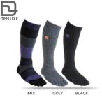 DEELUXE （ディーラックス） THERMO SOCKS FIVE サーモソックス ファイブ スキースノーボードソックス 靴下 着圧 22-24cm 24-26cm 26cm-28cm MIX/GREY/BLACK