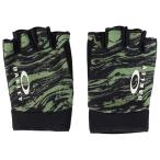  велоспорт перчатка палец отсутствует Oacley OAKLEY SEEKER FINGERLESS GLOVE DUALITY SWIRL GN/BK шоссейный велосипед 