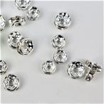 【AAAストーン】　平ロンデル　約6ｍｍ【6個入】、約8ｍｍ【5個入】　【カラー：シルバー】パーツ　パワーストーン　アクセサリー　天然石　