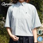 Gymphlex ジムフレックス ショート丈ボタンダウンストライプ半袖シャツ