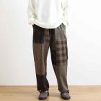 リベア バイ ジョンブル rebear by Johnbull チェックパッチワークパンツ　Check Patchwork pants X1024 メンズ ボトムス イージーパンツ　送料無料