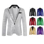 ショッピングスパンコール ジャケット メンズ スパンコール メンズジャケット スパンコールジャケット キラキラ ダンス衣装 DS 合唱団体服 ディスコ シンガー マジック魔術師衣装 司会者衣