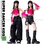ダンス衣装 セットアップ ガールズ ヒップホップ 衣装 ジャズ ピンク 黒 K-POP 韓国 ダンスウェア キッズダンス衣装 フォルターネック シースルートップス パン