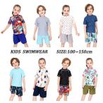 ショッピングスクール水着 男の子 子供 水着　男の子　女の子  ラッシュガード セパレート スイムパンツ　トップス　半袖　 スイミング スクール水着　水着 女の子　ミズギ　水玉柄　フィットネス