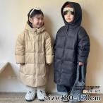 ベンチコート ジュニア 女の子 男の子 中綿コート キッズ 中綿ジャケット 130cm 140cm 風パーカー 冬服 子供用 アウター ブラック カーキ ベンチ コート 冬 ロン