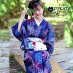 浴衣 レディース 花火柄 夏 8点セット 兵児帯 花火大会 夏祭り フリーサイズ レディース浴衣 ポリエステル浴衣 簡単着付 浴衣 yukata ゆかた 浴衣セット 女性ゆ