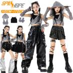  Kirakira Cheer Cheer девушка верх и низ в комплекте ребенок одежда кожаный салон ntsu брюки-карго Short верх с капюшоном . юбка в складку короткий хлеб .... Kids танцевальный костюм женщина. 