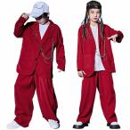 キッズダンス衣装 赤 ヒップホップ スーツ フォーマル 発表会 韓国風 男の子 女の子 スーツ ジュニア ヒップホップ K-POP 派手 子供服 韓国 長袖 子供 セットア