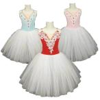  One-piece Kids ребенок ~ Junior Leotard девочка Dance одежда балет Dance chu-ru платье безрукавка вышивка длинный длина нежный Dance .. урок тренировка 