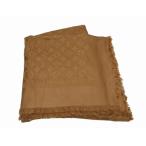 LOUIS VUITTON ルイヴィトン モノグラム シルク×ウール ストール ショール ブラウン系＜USED＞