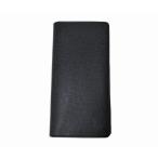 LOUIS VUITTON ルイヴィトン M32572 タイガ ポルトフォイユ・ブラザ 二つ折り長財布 イニシャル入り ブラック＜USED＞