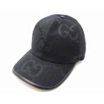 GUCCI グッチ 727562 ジャンボGGキャンバス ベースボールキャップ ブラック ＃M＜USED＞