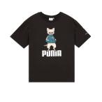 ショッピングモンスターハンター プーマ モンスターハンターワイルズ 半袖 Tシャツ PUMA MONSTER HUNTER SS TEE PUMA BLACK メンズ Tシャツ アイルー 636486-51