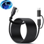 [BOEN]USB-C/Aケーブル PD対応60W/3A急速充電 5m　L型 4K　60Hz映像出力 USB3.2 Gen1標準 5Gbpsデータ転送　Type-C機種対応