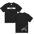 ジュンス　キムジュンス　サイン入り　ネーム入り　ブラックTシャツ　黒Tシャツ　男女兼用T-シャツ　 ts0628-10