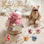 父の日 2024 | プリザーブドフラワー | プレゼント 誕生日 花 ギフト ガラスドーム 「クリスタル・ブルーム」 結婚祝 退職祝 ブリザードフラワー