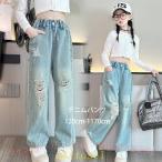  Корея ребенок одежда Denim повреждение джинсы девочка Denim брюки повреждение джинсы zonchi- весна лето осень Kids длинные брюки Junior брюки casual выход 