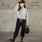  брюки-карго casual брюки длинные брюки брюки ребенок девочка Kids 120cmzonchi-130cm 140cm 150cm 160cm 170cm Корея одежда черный на английском языке рисунок движение надеты 