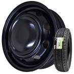 2025年製 ダンロップ 夏タイヤ エナセーブ VAN01 145R12 6PR + NeoCarrow (ネオキャロ) キャップ色ブラック 4本セット