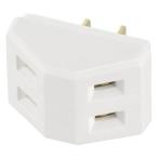 OHM オーム電機　２口タップ（1500Wまで/15A-125V/ホワイト）　HS-H32/W