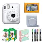 【ギフト チェキ】富士フィルム チェキ インスタントカメラ　instax mini 12【クレイホワイト】カメラケース付きギフトBOXセット