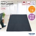 送料無料(一部地域を除く)TEKNOS テクノス TWB-2500J 防音厚手ホットカーペット 2畳用 本体 電気カーペット ダニ退治 片面暖房面積切替 オフタイマー