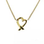 ティファニー TIFFANY&amp;Co. パロマ・ピカソ ラビングハート イエローゴールド K18YG レディース ネックレス ペンダント 洗浄済 美品【中古】