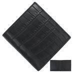 ショッピングボッテガ ボッテガヴェネタ 財布 二つ折り お札入れ クロコダイル マット ブラック 1160