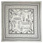  Hermes Calle je Anne 140 шаль шарф Amazon. праздник . бандана белый чёрный 1515