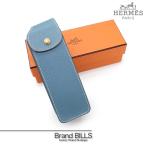  прекрасный товар HERMES Hermes пенал расческа . bell голубой Gene *C. авторучка сумка мульти- кейс голубой кожа Gold металлические принадлежности 